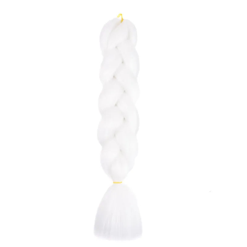 Synthetic 1Pcs 24inch 100g Braiding Hair Box Braids Colorful Twist Braiding Hair Extensions Synthetic Crochet Braiding