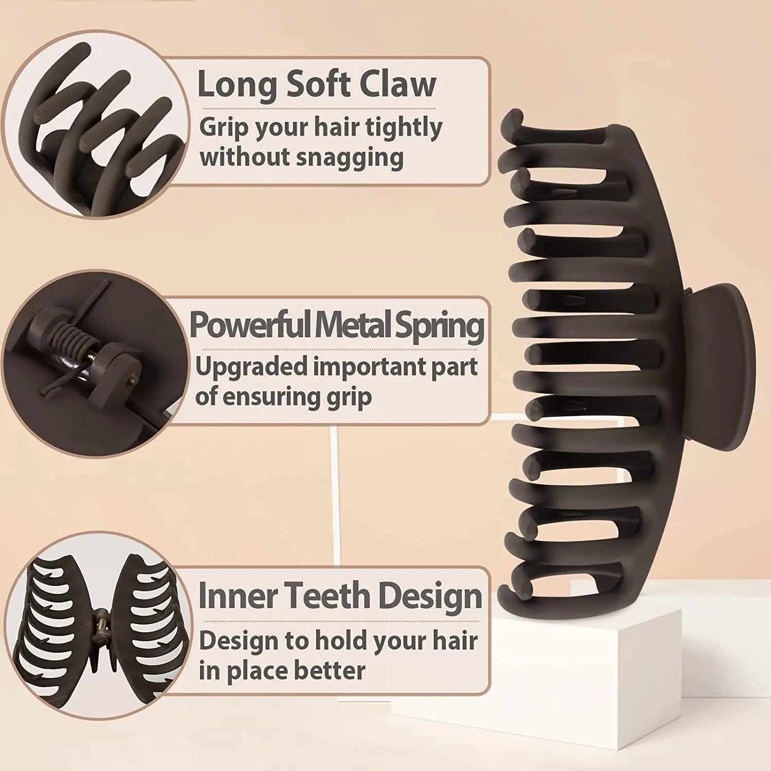 4PCS Hair Claw Clips 4 Inch Nonslip Large Crab Hairpins for Women Thin Hair Accessories Barrette Girls Gifts for Women Viralgem Store