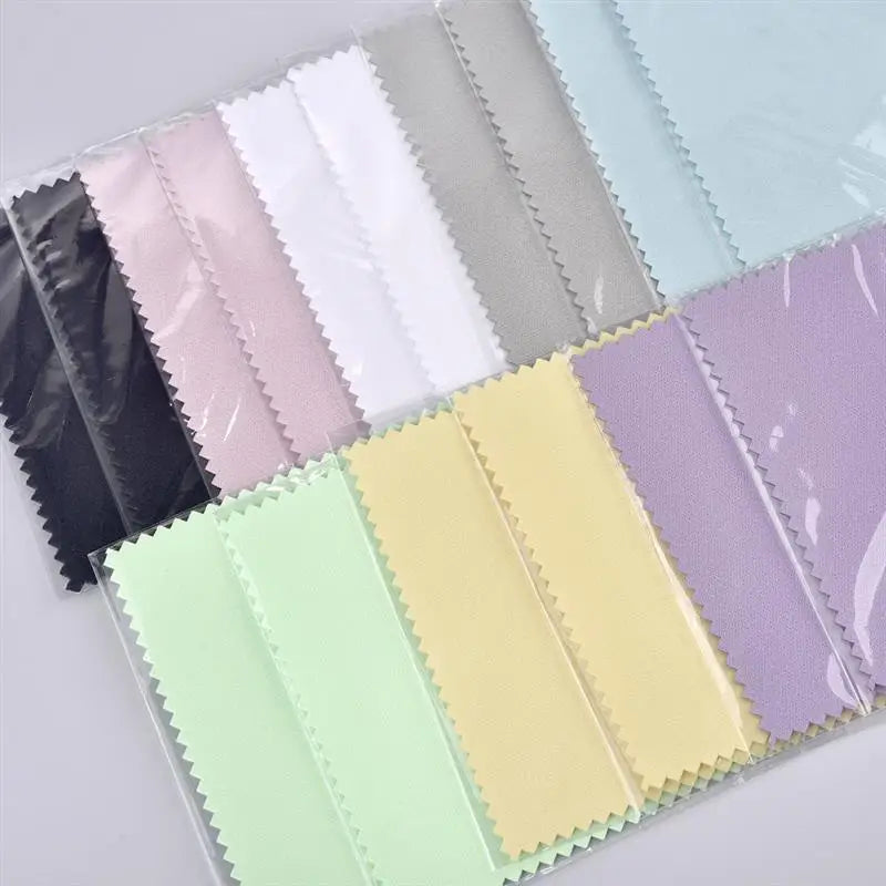 50Pcs Polish Polishing Cloth Silver Color Cleaning Polishing Cloth Soft Clean Wipe Wiping Cloth For Silver Gold Jewelry Tool