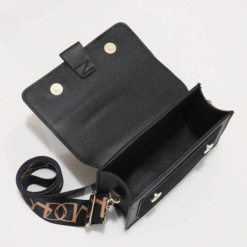 Wide Straps Shoulder Bag Flap Small Crossbody Bags for Women Simple Classic Handbags for Women Sac A Main Femme сумка женская