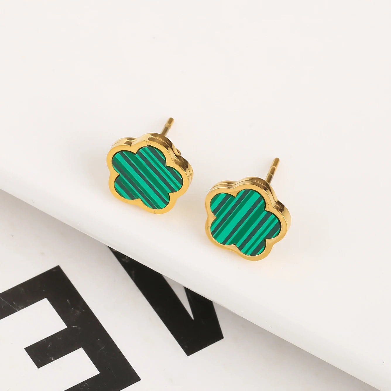 Stainless Steel Non Fading Minimalist Creative Plant Live Leaf Petal Flower Pendant Necklace Earrings Bracelet Jewelry Set Viralgem Store