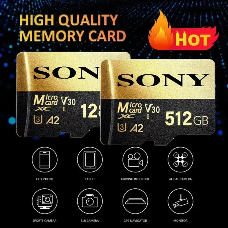 SONY Micro SD TF Card Mini 1TB Memory Card Class 128GB 256GB High Speed Cartao De Memoria Flash Memory TF Mecard C10 For Xiao Mi Viralgem Store