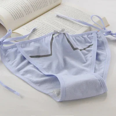 SP&CITY Young Girls Student Cute Underwear Women Japan Lace Up Cotton Panties Funny Hollow Out Seamless Briefs Female Lingerie