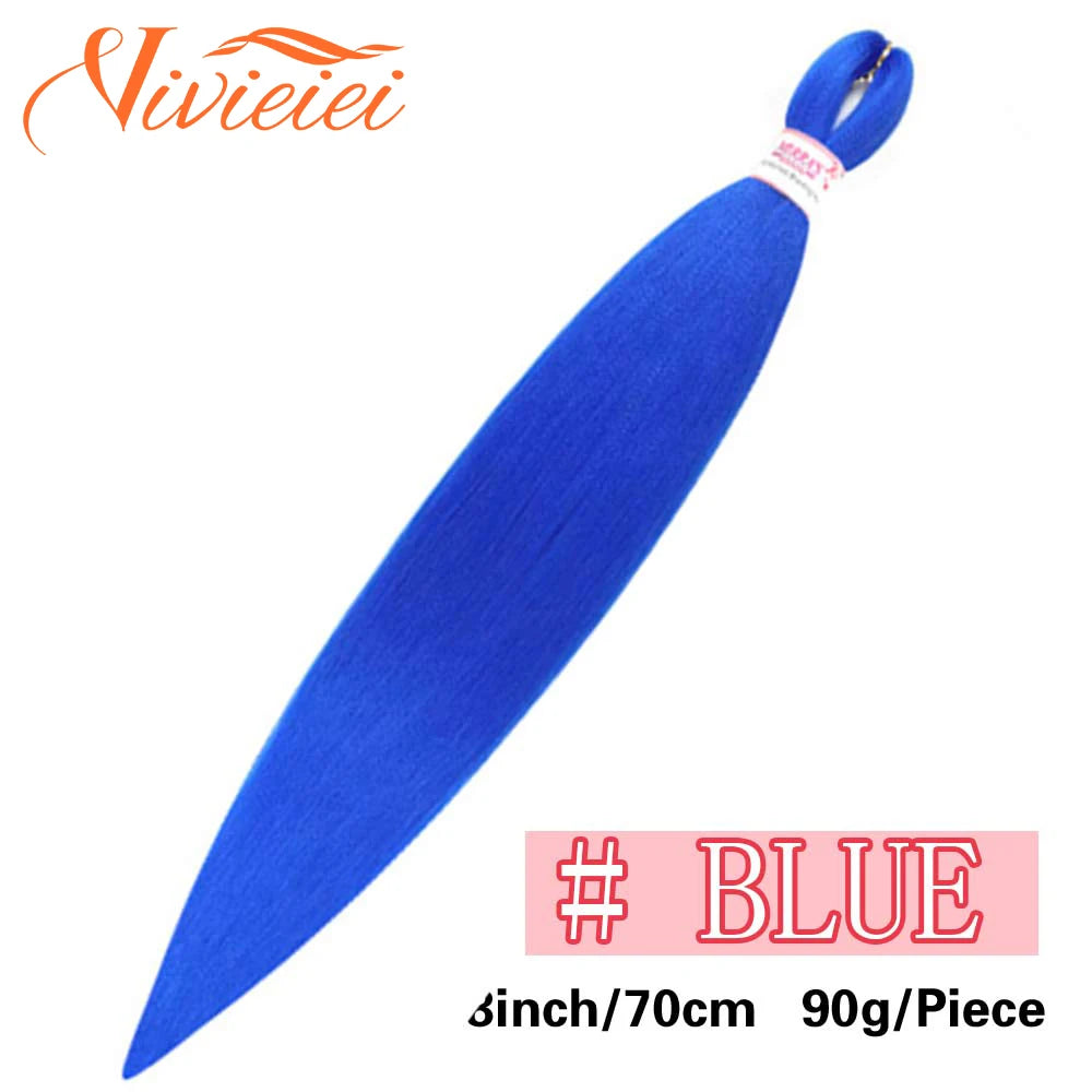 Synthetic Jumbo Braids Hair Extensions 28 Inch Braiding Hair Pre Stretched Orange Green White Blue Red Pink Purple Braids Viralgem Store