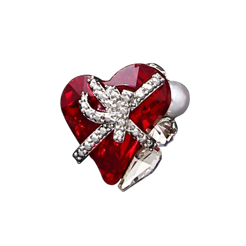 5PCS Luxury Sparkle Gift Box Pile Diamonds Crystal Love Alloy X Butterfly Pearl Nail Art Rhinestones Decorations Manicure Charms Viralgem Store