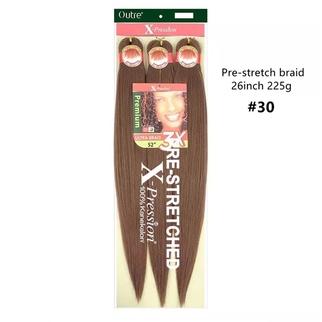Synthetic Xpression prestretched braiding hair - 3x xpression kanekalon flame retardant smooth yaki braid - 3x x-pression Viralgem Store