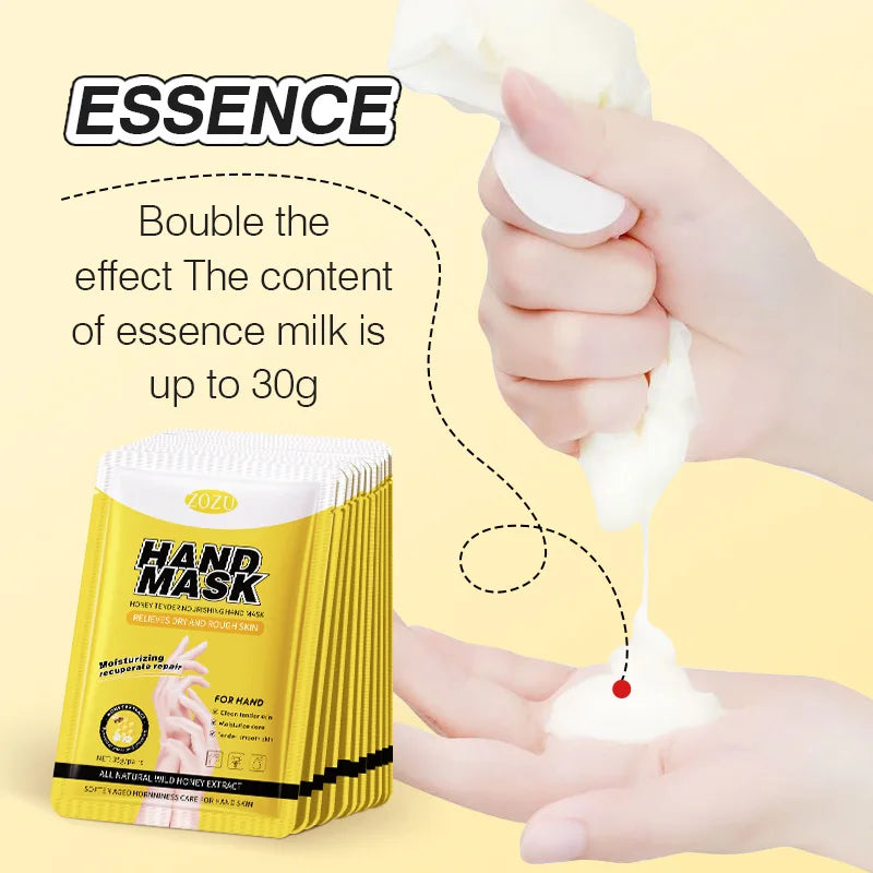 10 Pairs Honey Hand Mask Hands skincare Masks Moisturizing Nourishing Hydrating Tendering Smoothing Hands Skin Care Products Viralgem Store