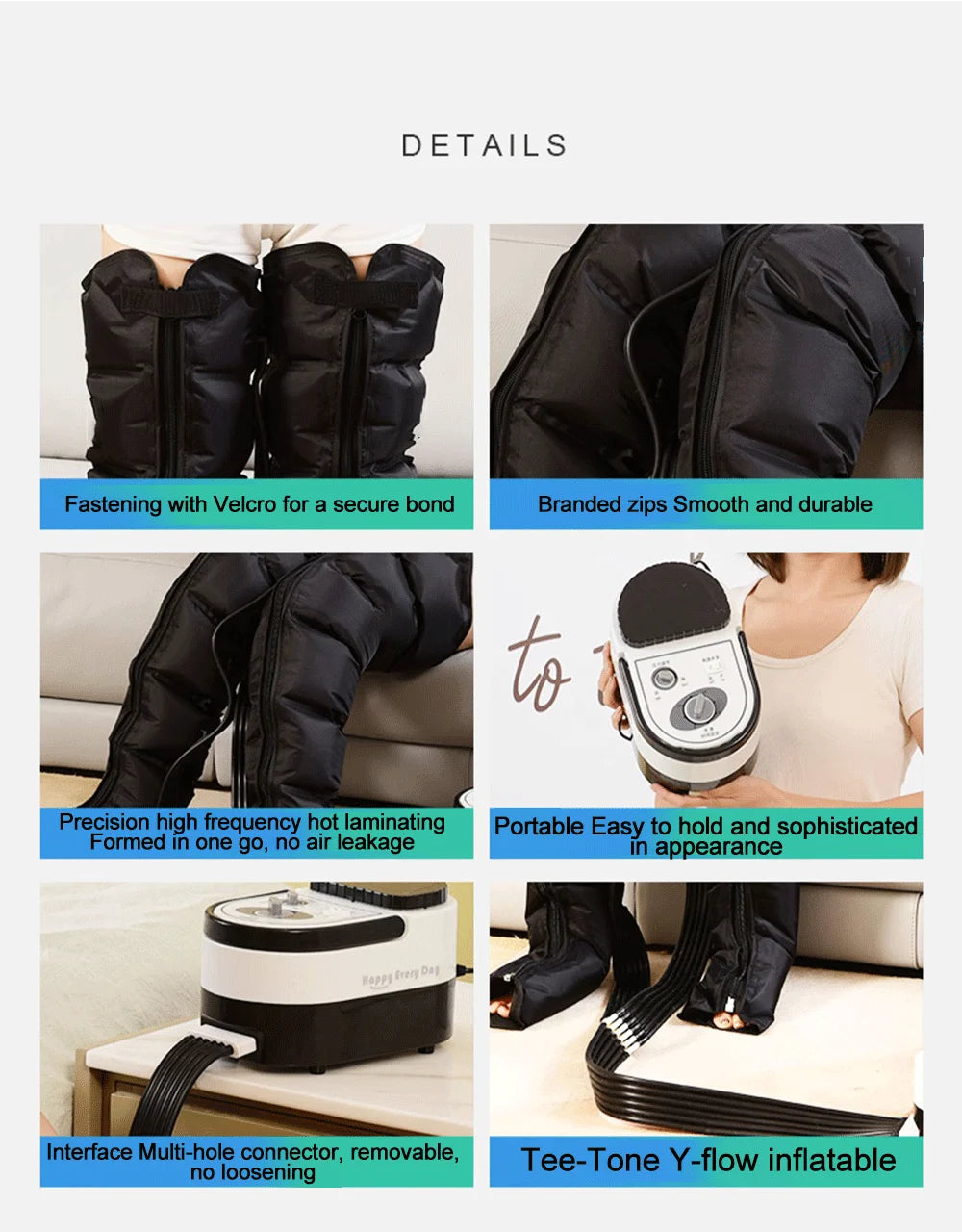 Thigh Air Compression Pressure Massager,Relieve Varicose Veins,Promote Blood Circulation,Relieve Thrombus,Leg Massager Machine