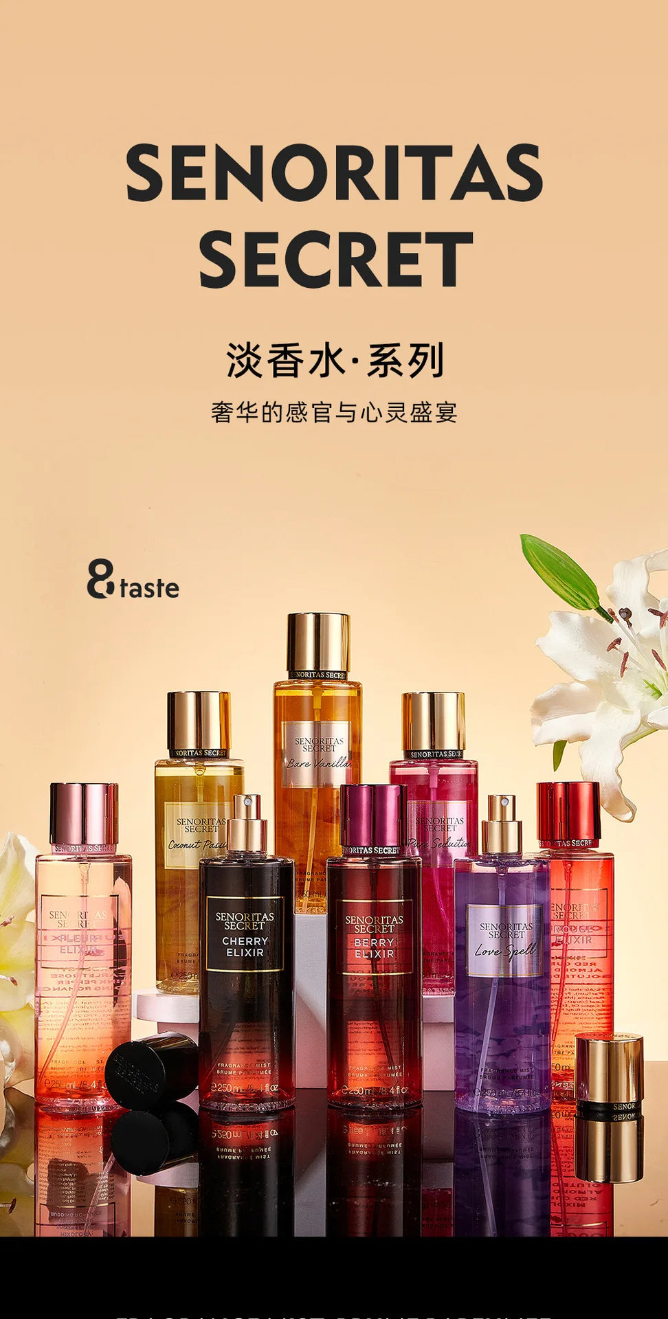 Women's persistent light fragrance Victoria fragrance body spray with various flavors Skin care Viralgem Store