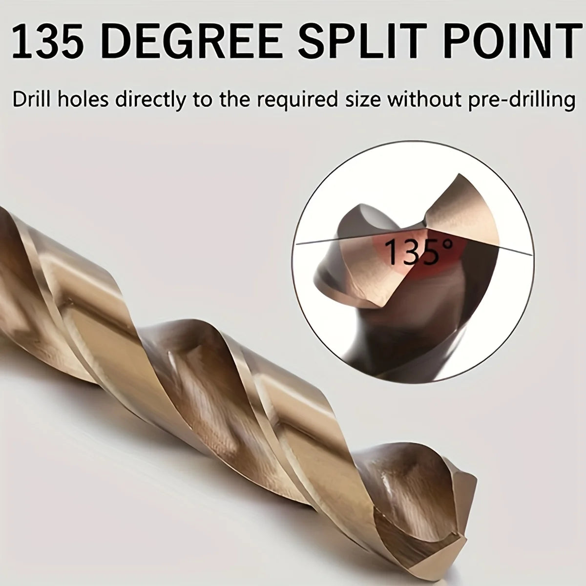 19pcs M35 Cobalt Round Straight Handle Metric Drill bit Set 1mm-10mm Drill Bits Suitable for Stainless Steel Hard Metal