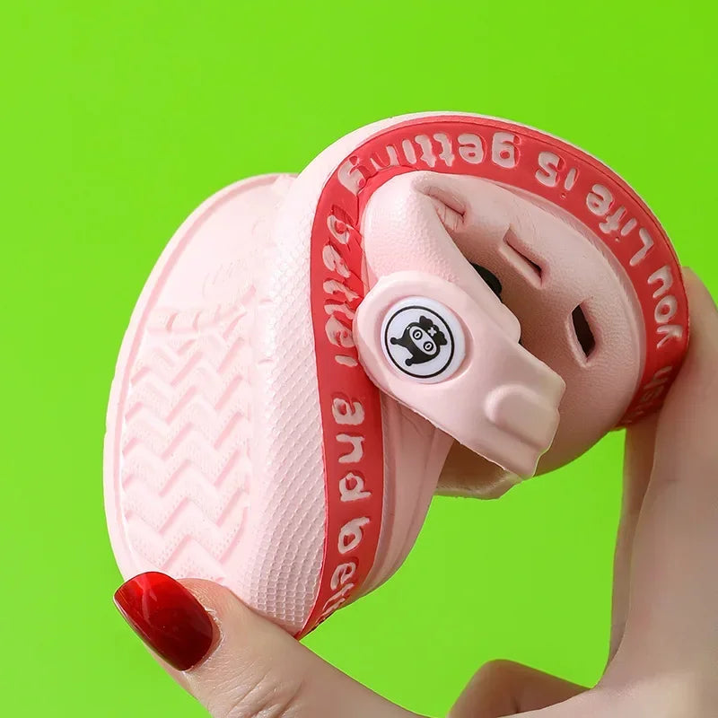 Summer Children Garden Slippers Shoes Boys&Girls Beach Sandal Kids Lightweight Breathable Cute Cartoon Slip Baby Slippers