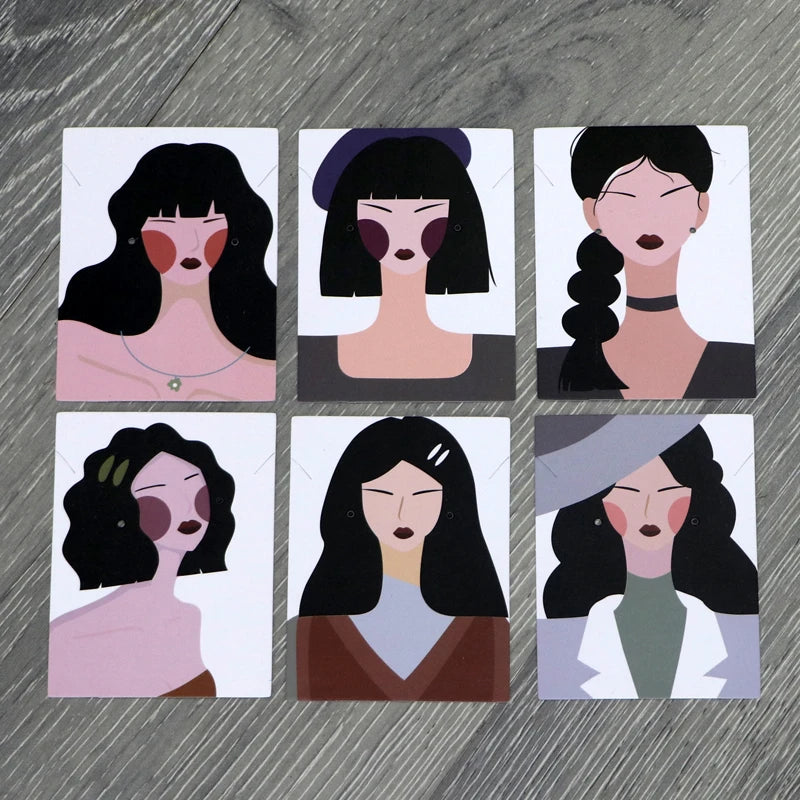 20Pcs/Lot 6x8cm Earrings Display Card Necklace Holder Favor Jewelry Organizer Ear Studs Jewelry Display Packaging Cards Supplies