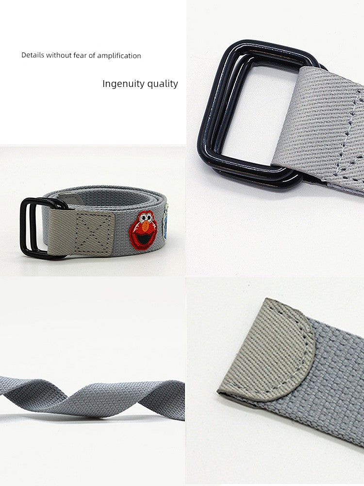Student Ins Trendy Women's Korean-Style Double Ring Buckle Belt