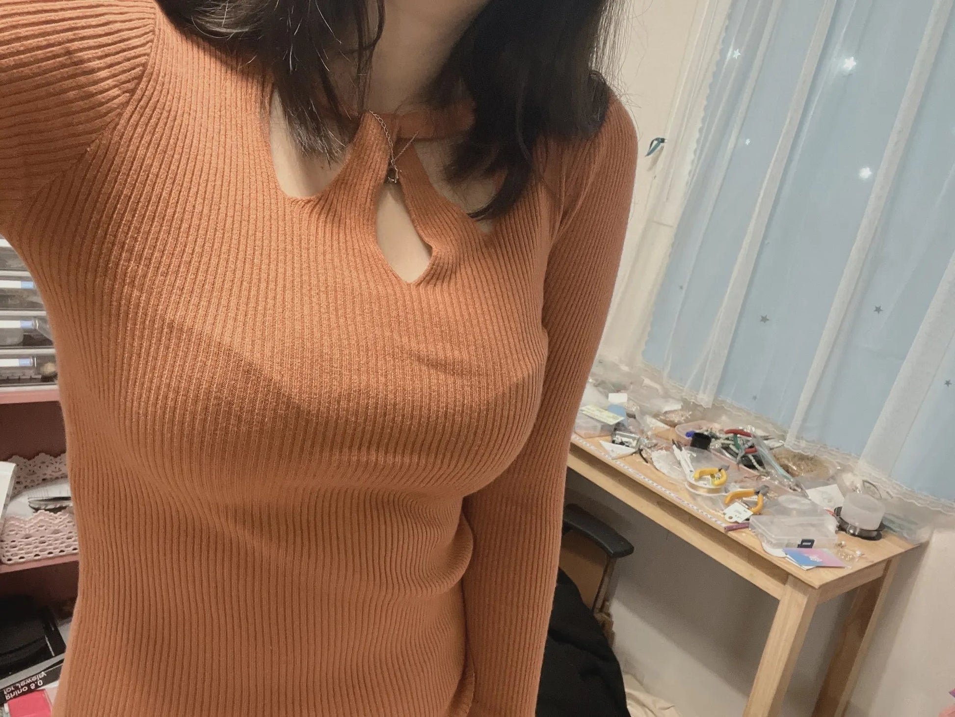 Women's O-neck Stretch Sexy Pullover Lady 2024 Autumn Winter Hollow Solid Color Sweater Slim Bottoming Shirt Jumper Sueter Viralgem Store