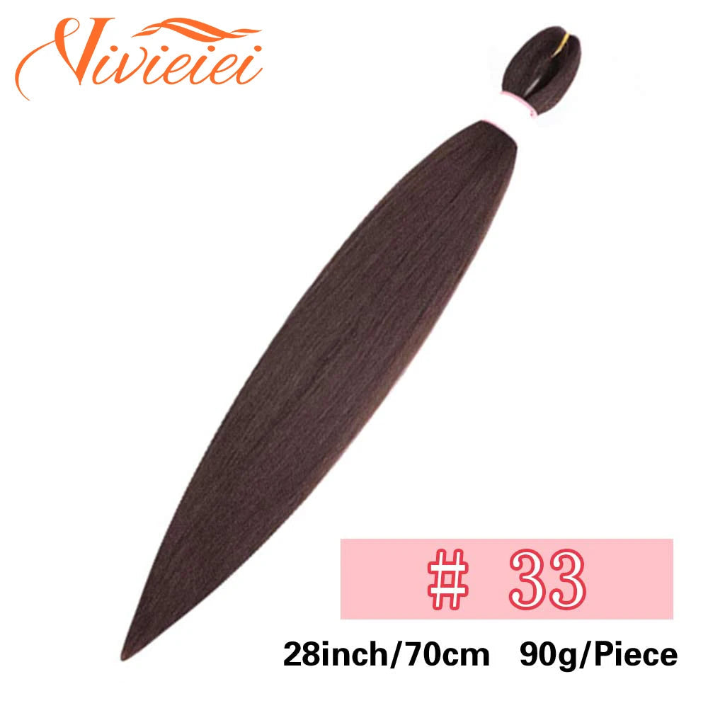 Synthetic Jumbo Braids Hair Extensions 28 Inch Braiding Hair Pre Stretched Orange Green White Blue Red Pink Purple Braids Viralgem Store