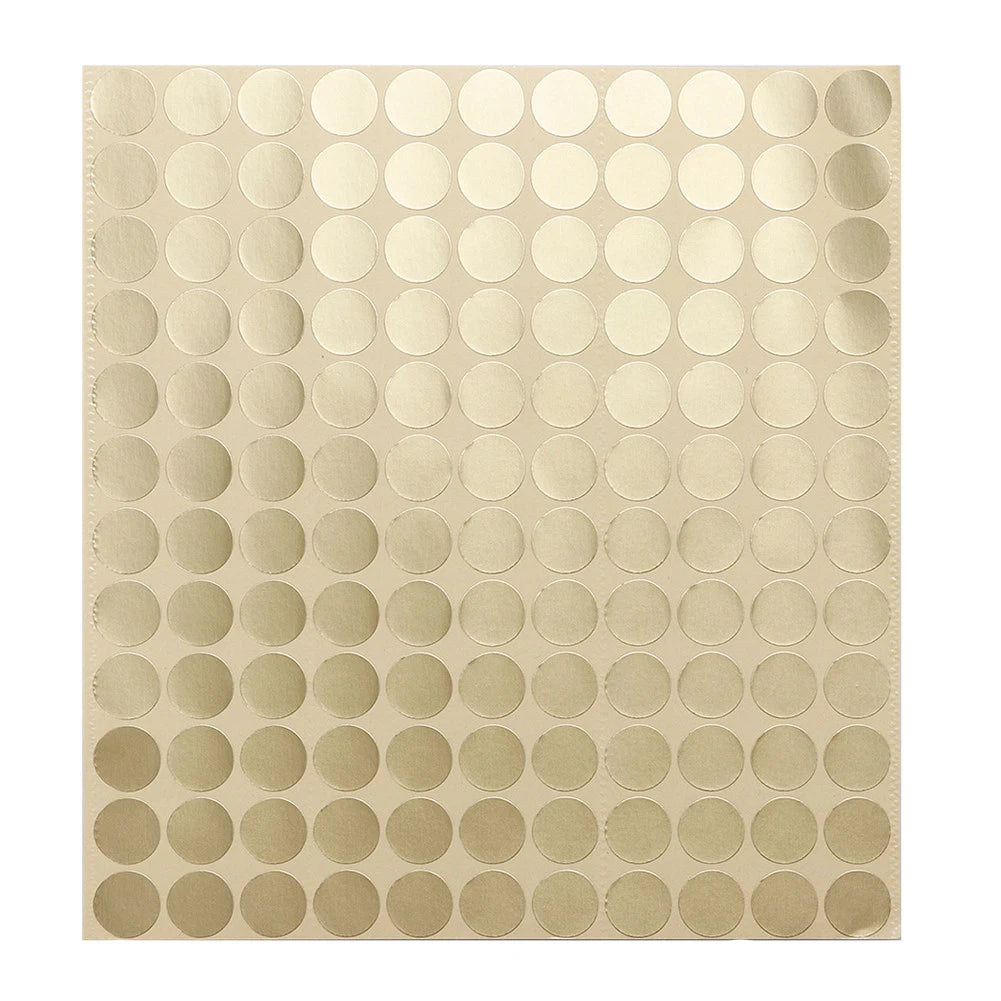 1 Sheet of 132 Blank Round Stickers Labels for Essential Oil Bottle Cap Lid Water Resistant 7 Color Sticker 13mm DIY