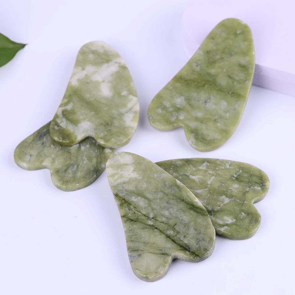 1PC Natural Jade Stone Gua Sha Board Massage Guasha Scraper Plate Face Beauty Health Massager Tools For Face Neck Back Skincare