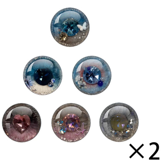 6 Pairs/bag Glass Eyes For DIY Dolls Crafts Accessories Eye Round Cabochon for Blythe Doll's Chips DIY Jewelry Making Supplies Viralgem Store