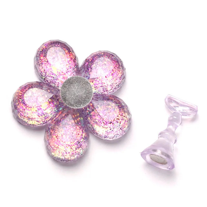 Acrylic nail practice stand, magnetic nail tip art display stand, nail enhancement tool with reusable adhesive putty clay, used