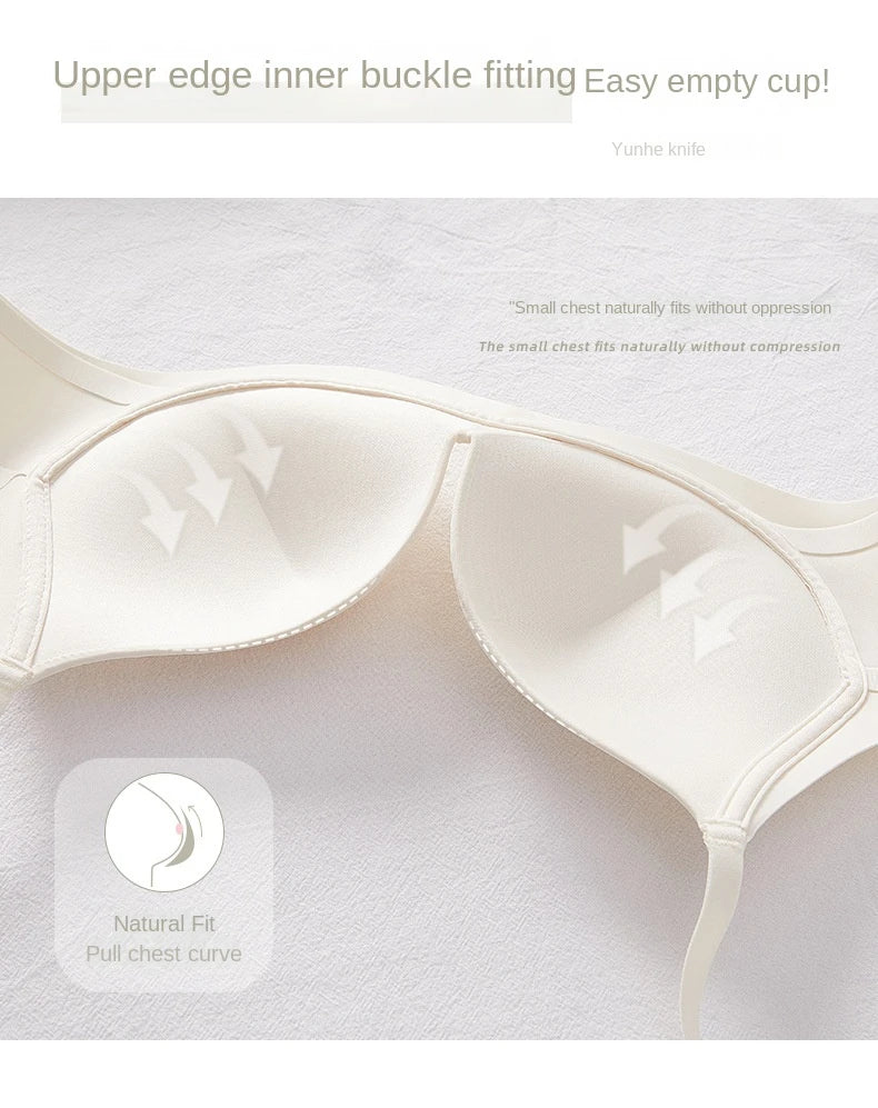 UBAU High-quality lingerie With Beautiful Back, Women's Small Breasts, Sagging-proof, Seamless And Rims-Free Bra