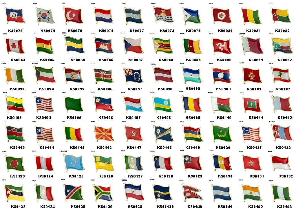 300+ Metal Flag Countries Flag Laple Pin Badge Pin For You Choose