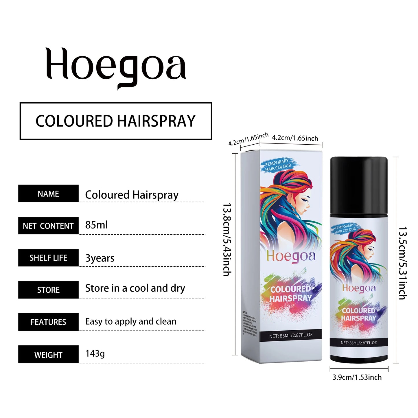 Temporary Hair Dye Spray Fast Remove White Grey Hair Back To Black Coloured Hairspray Travel Hair Dye Disposable Hair ColorSpray