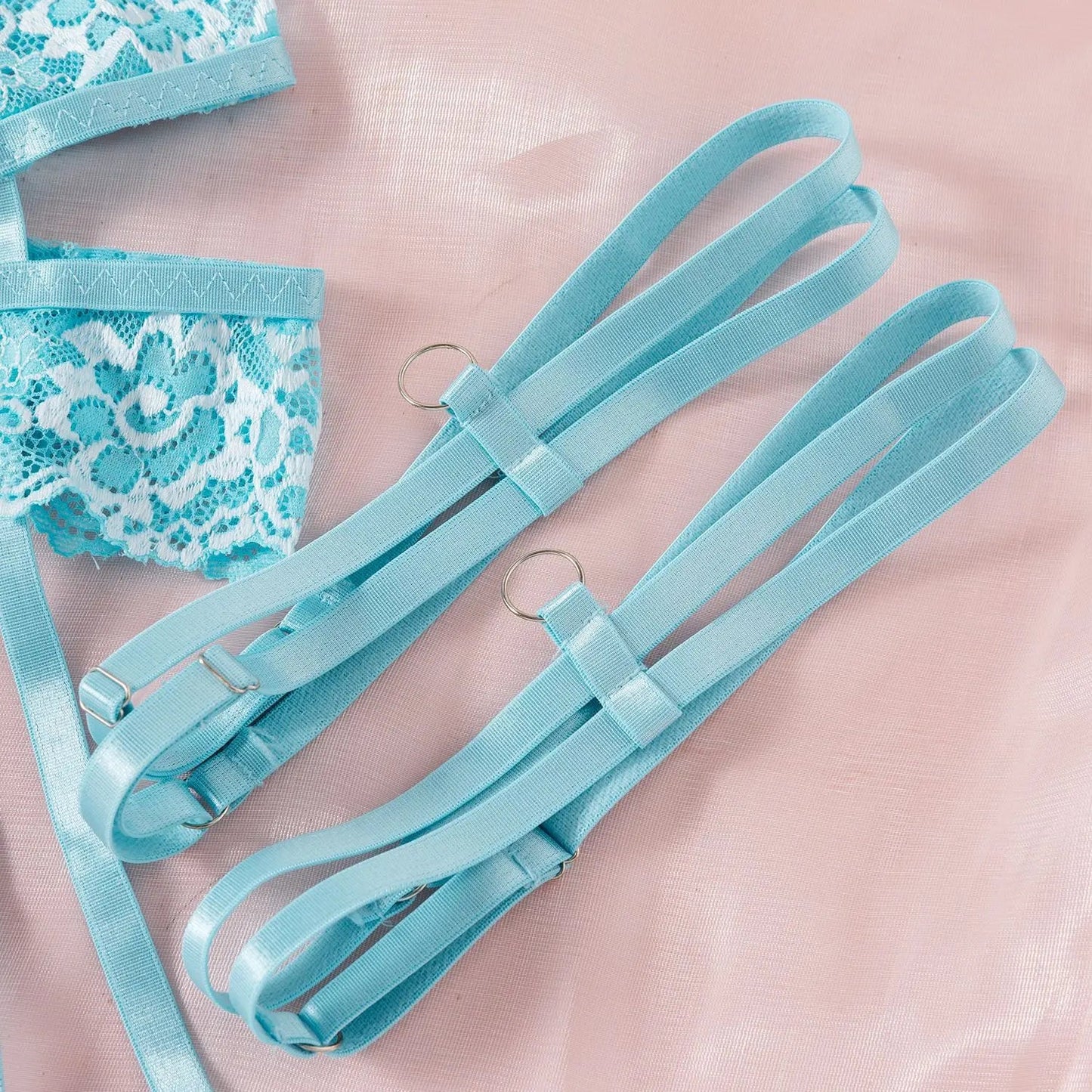 Toucheart Sexy Bra Set Contrast Color Lace Hollow Breathable Garter Hot Erotic Sexy Costumes Underwear Seamless Bra Thong Suit Viralgem Store