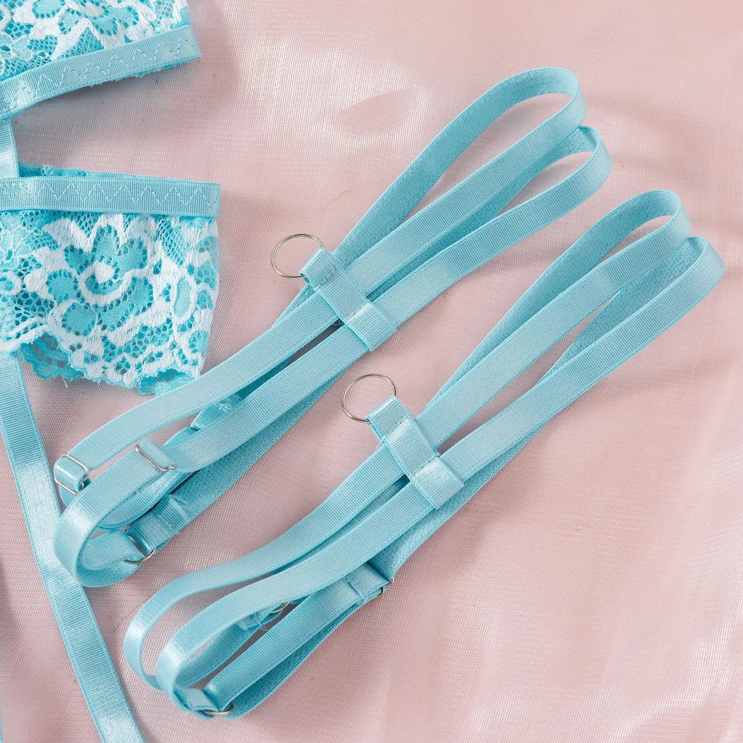 Toucheart Sexy Bra Set Contrast Color Lace Hollow Breathable Garter Hot Erotic Sexy Costumes Underwear Seamless Bra Thong Suit Viralgem Store