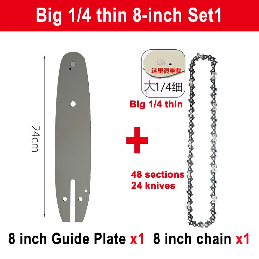 4/6/8/10 Inch 1/4 Chainsaw Chain Guide Portable Electric Saw Mini Chainsaw Logging Saw Blade Pruning Chain Saw Chain Accessories