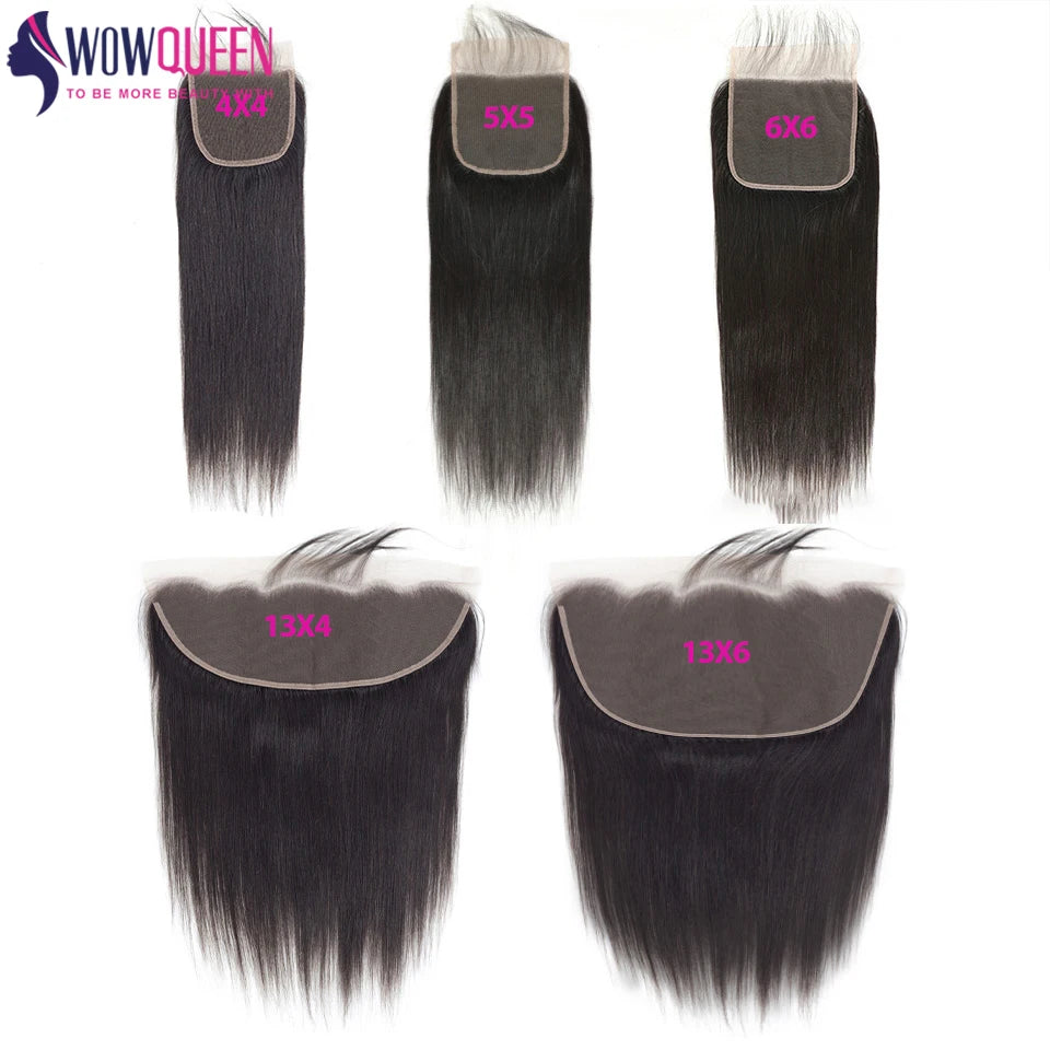 Straight 4x4 5x5 6x6 Lace Closure 2x6 Human Hair Transparent 13x4 13x6 Lace Frontal 100% Human Hair Remy Ear to Ear Full Frontal Viralgem Store