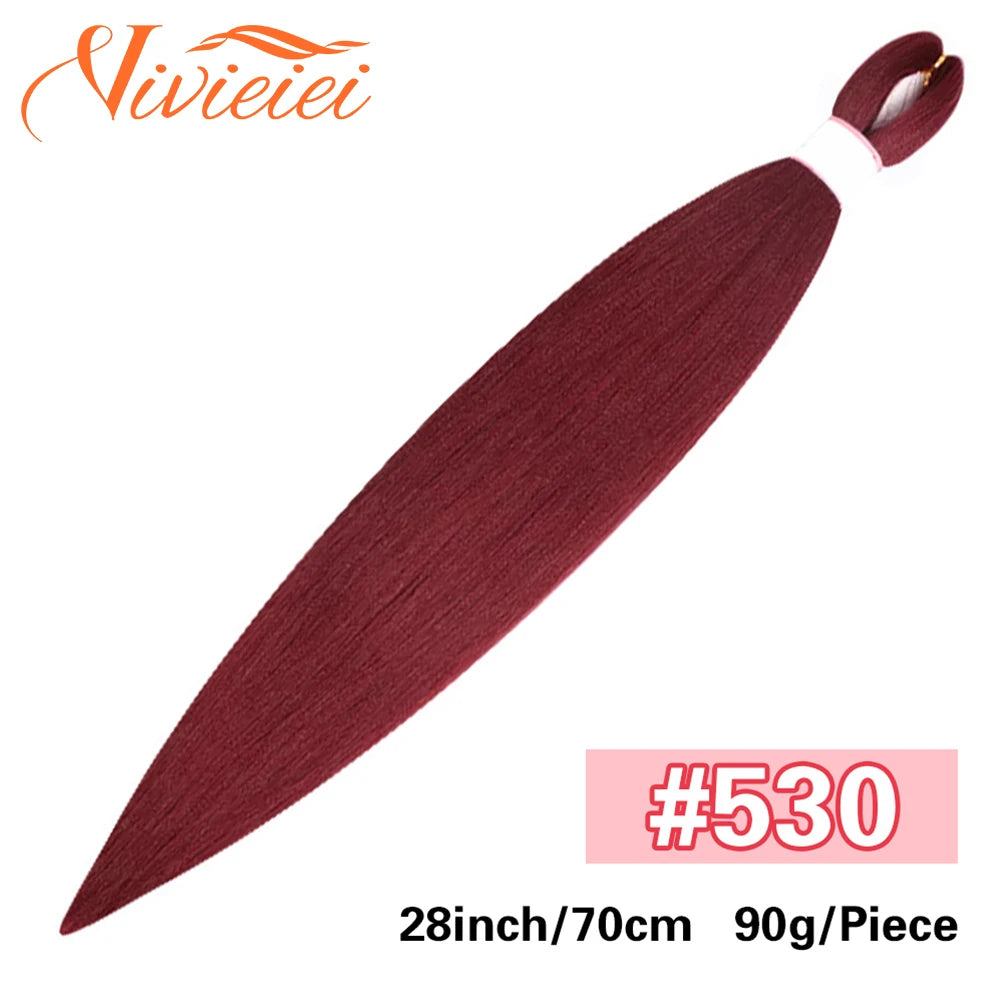 Synthetic Jumbo Braids Hair Extensions 28 Inch Braiding Hair Pre Stretched Orange Green White Blue Red Pink Purple Braids Viralgem Store