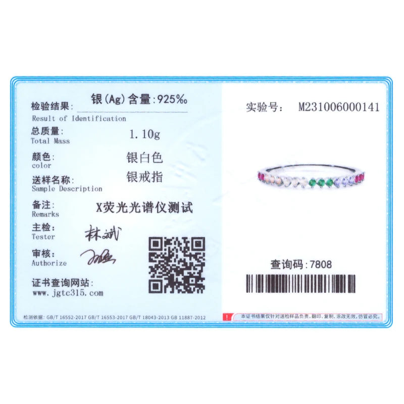 Ailmay 925 Sterling Silver Fashion Colorful Round Zirconia Stackable Finger Ring For Women Elegant Wedding Accessories Jewelry Viralgem Store