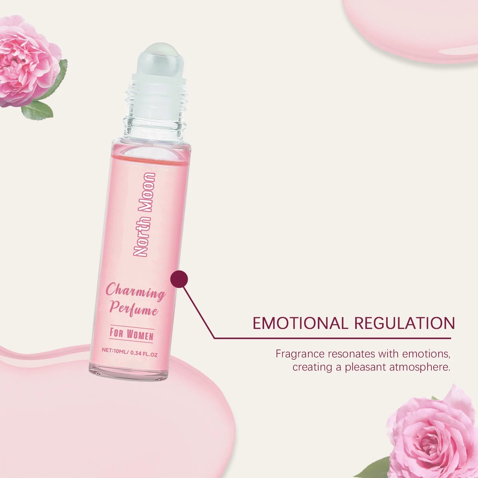 Women Pheromone Roll-On Perfume Increase Charming Floral Scent Lasting Fragrance Keep Freshing Romantic Dating Rose Light Perfum Viralgem Store