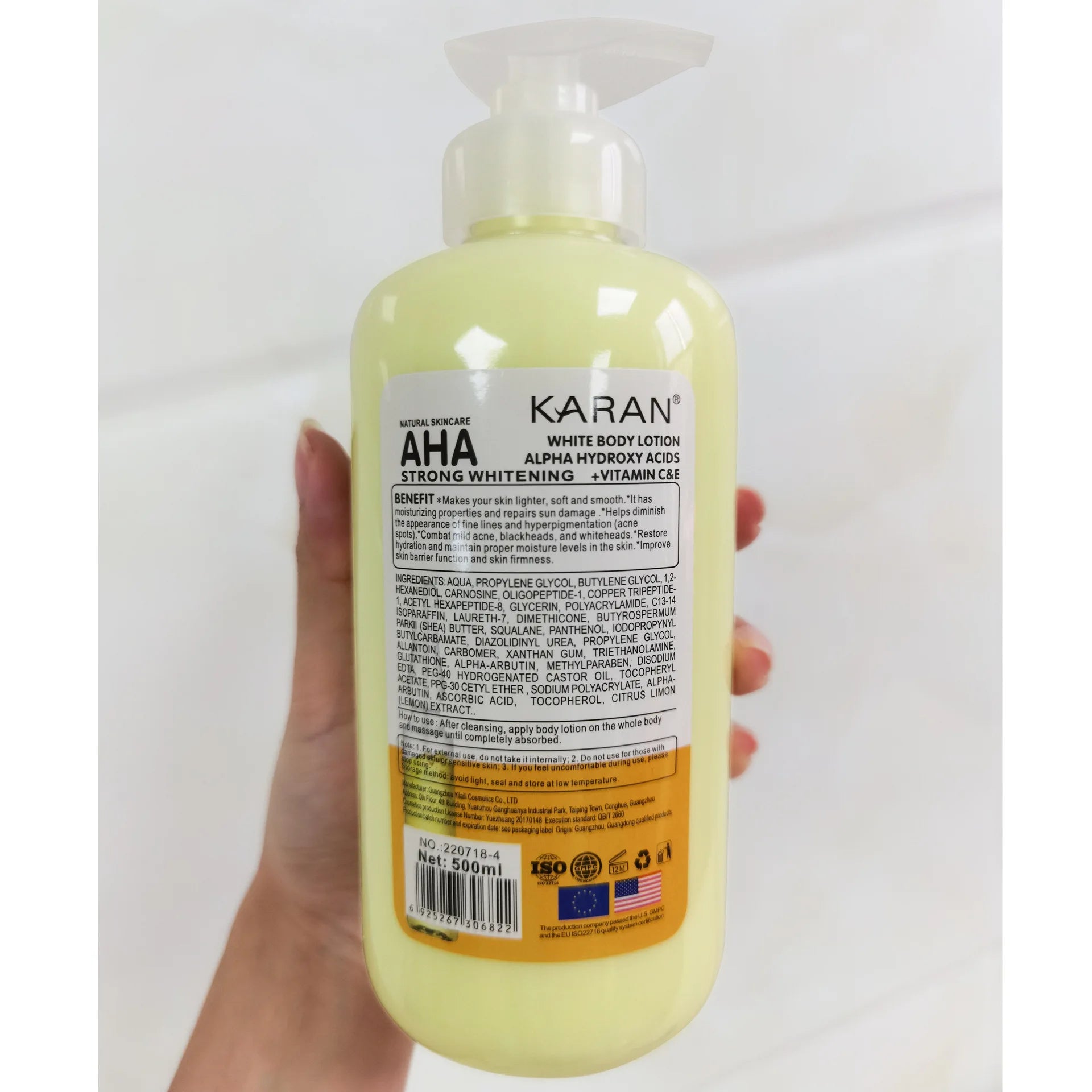 500ml Fruit Acid VC Bleaching Body Cream Skin 3 Days Fast Whitening Moisturizing Body Lotion Skin Lightening Cream Body Care Viralgem Store