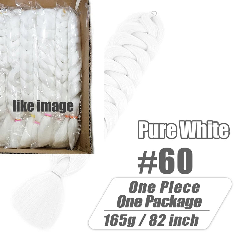 Xpression Jumbo Braiding Hair 82 Inch 165g Crochet Hair Pre Stretched Box Twist Braids Synthetic Hair Extensions For BWomen Viralgem Store
