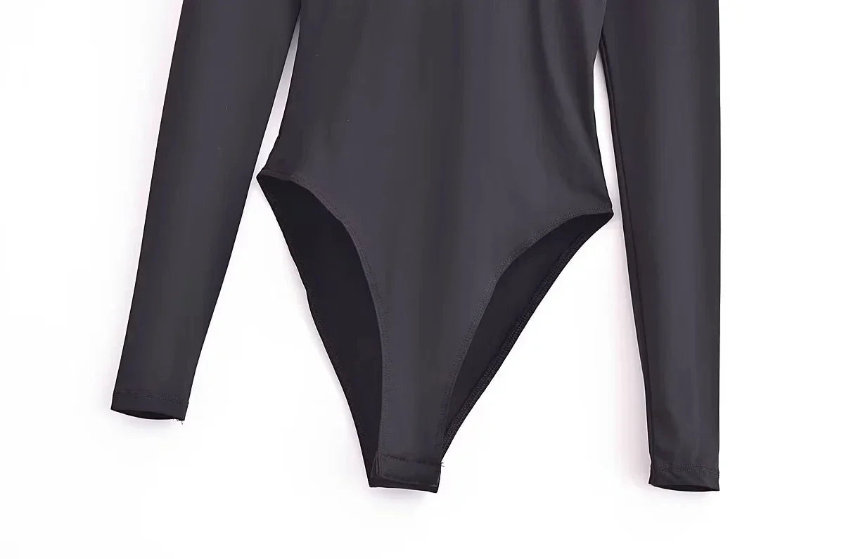 TRAF 2024 Women's Long Sleeve Body High Neck Lingeries Bodysuit Woman Basic Bodysuit Tops For Women Elegant Women's Bodys