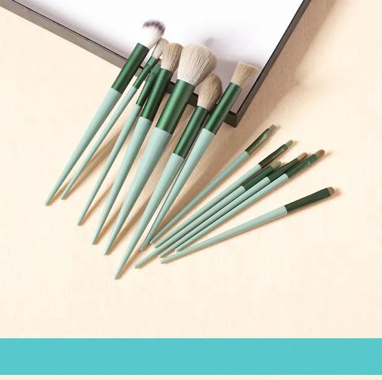 13/8PCS Makeup Brushes Pro Green Brush Set Powder Eyeshadow Blending Eyeliner Eyelash Eyebrow Make Up Beauty Cosmestic Brushes Viralgem Store
