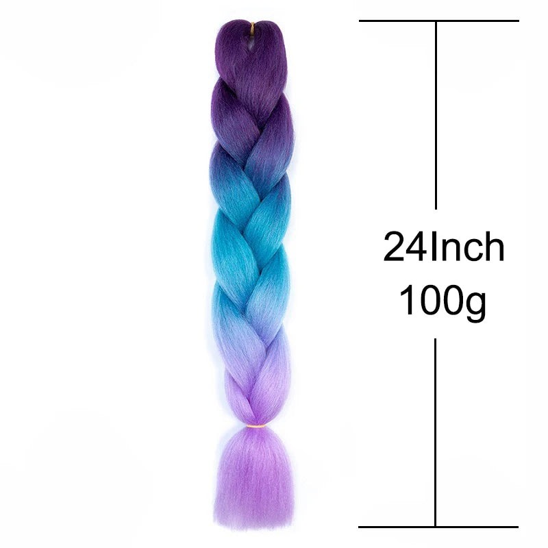 WIGSIN 24Inch Synthetic Long Straight Jumbo Braiding Hair Extension DIY Box Twist Crochet Hairpiece for Women Viralgem Store