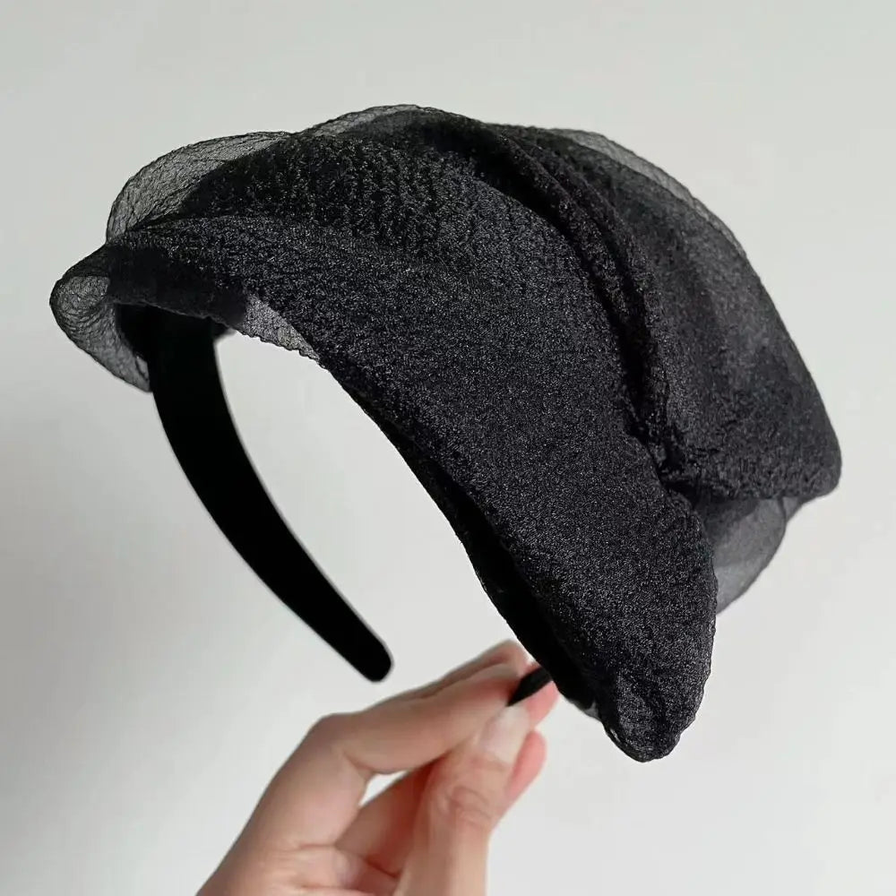 Spring Summer Fashion Women's Half Hat Breathable Cover Black White Hair Half Hat Hoop Headband French Fashion Versatile Hairpin Viralgem Store