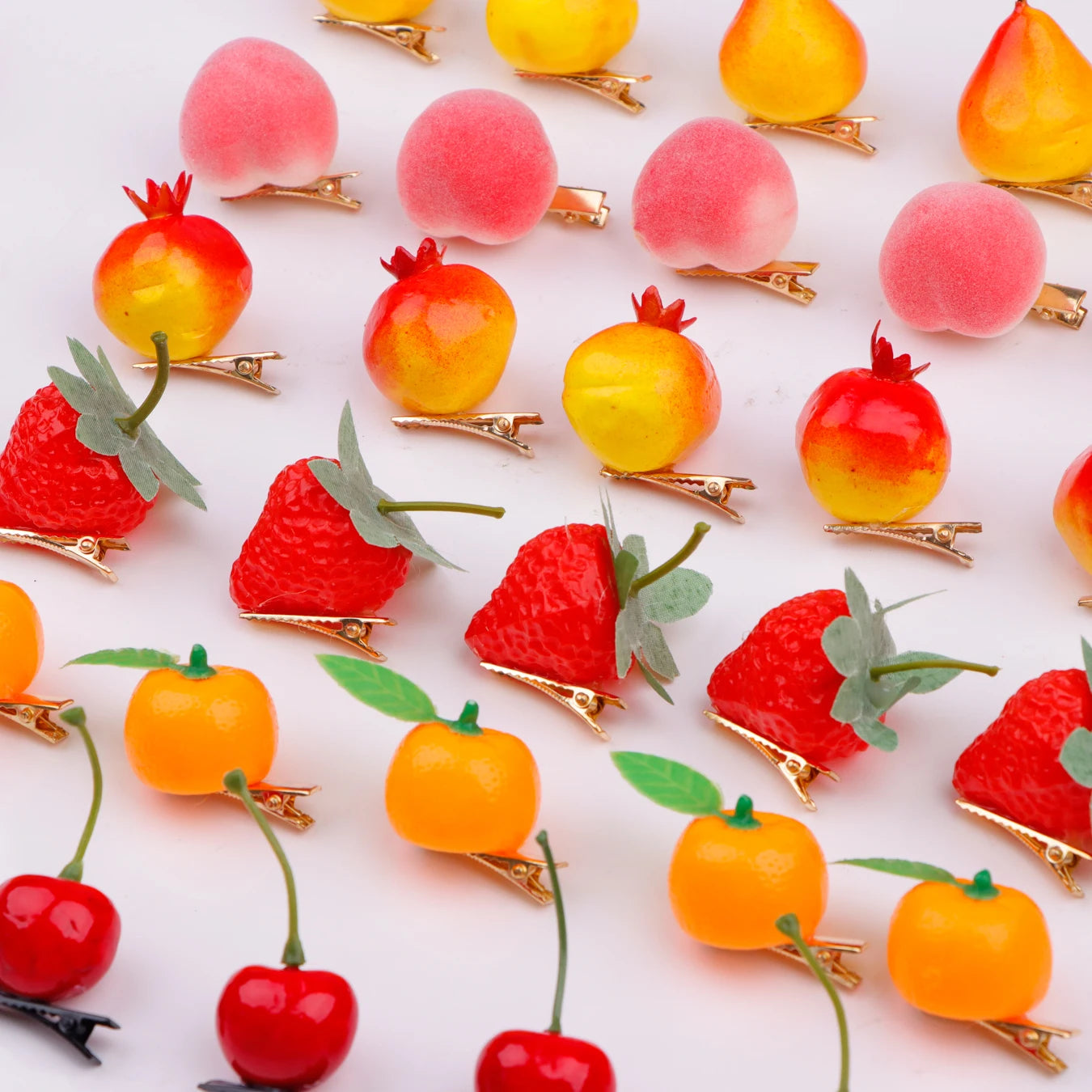 10/20/50/100Pcs/Lot Fashion New Style Cute Funny Fruit 3D Children Hairpin Women Girls Beautiful Duckbill Clip Headwear Gifts Viralgem Store