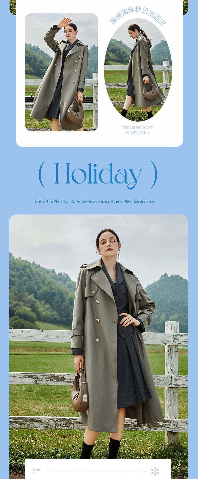 2024 Spring & Fall New Arrival Big Brand Classy C Double Breasted Loose Retro Elegant Mid Length Long Length Trench Coat Outwear Women Viralgem Store