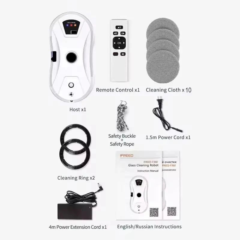 5600pa Window Cleaning Robot Household Intelligent Vacuum Remote Control Anti Fall Electric Window Washer Glass Cleaner Viralgem Store