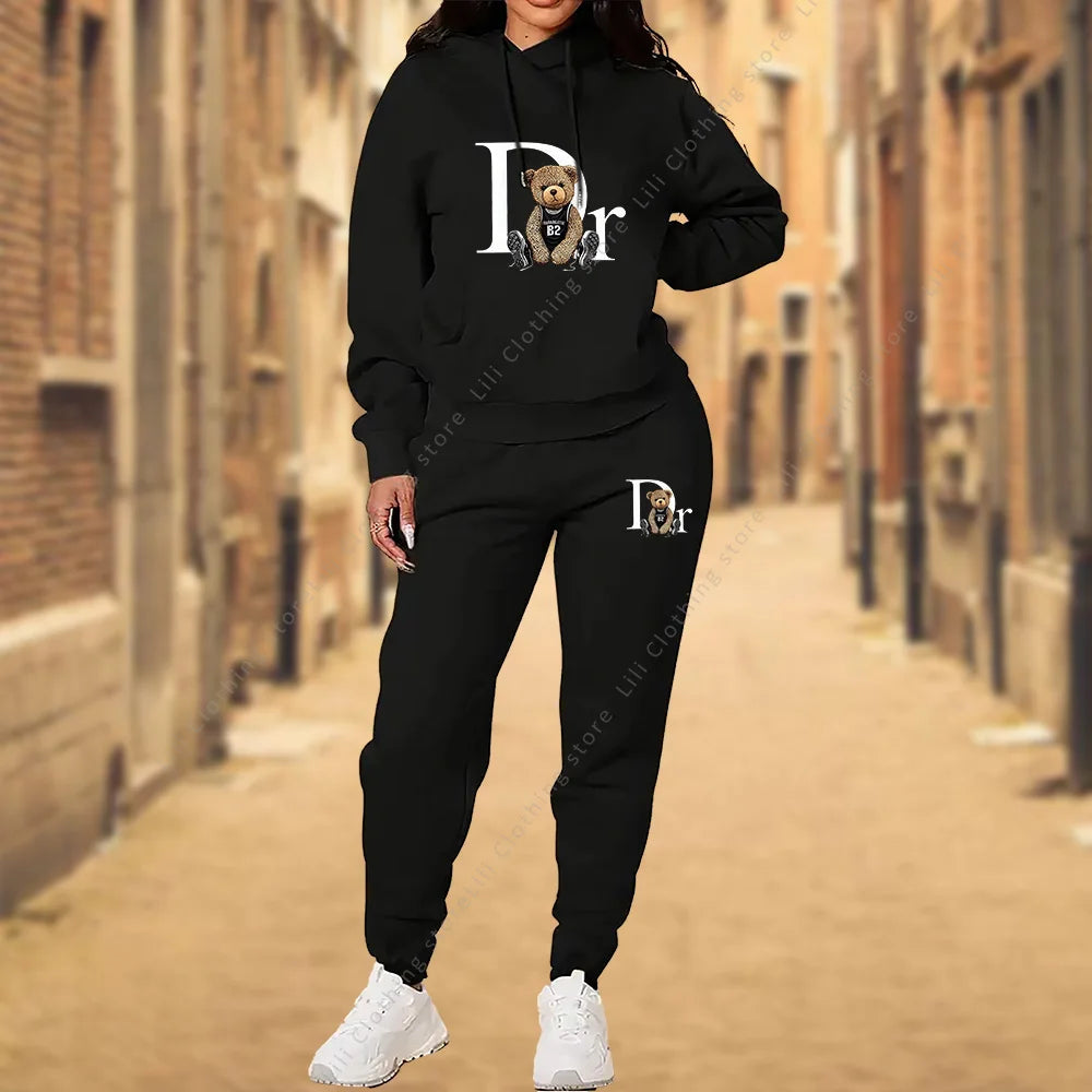 Women's TrackSuit Aesthetic Designer Clothes High quality Hoodies Sweatshirts Sweatpants 2 Piece Suit Sportwear Woman Pants Sets Viralgem Store