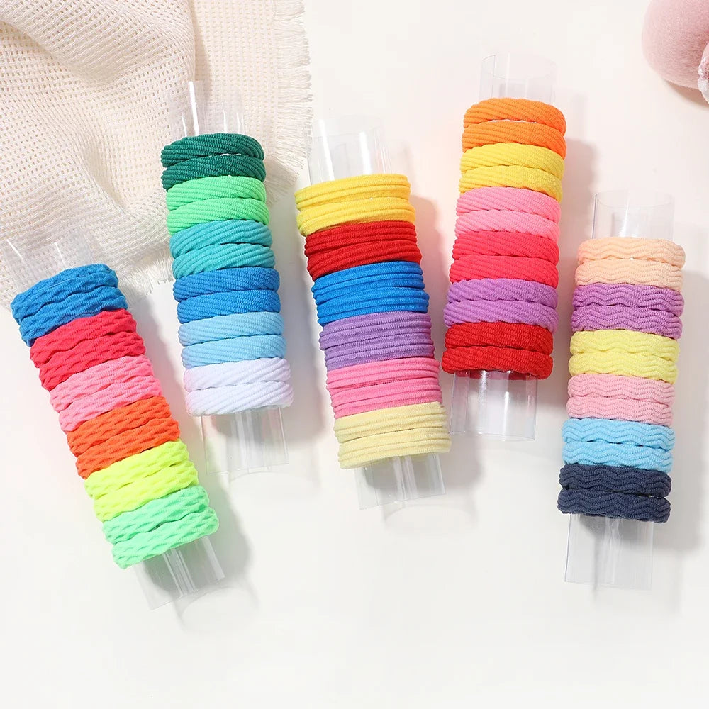 12PCS Women Girls Simple Basic Elastic Hair Bands Ties Scrunchie Ponytail Holder Rubber Bands Fashion Headband Hair Accessories