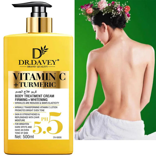 Vitamin C+Turmeric  Body Lotion Brightening Cream. Anti-aging cream for age spots, dark spots on face, hands, body. Large 500ml Viralgem Store