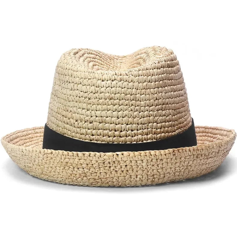XL Large Size 61cm Panama Straw Hat for Woman and Man Foldable Straw Woven Sun Hat UPF 50+ Uv Sun Protection Shading Summer  Hat