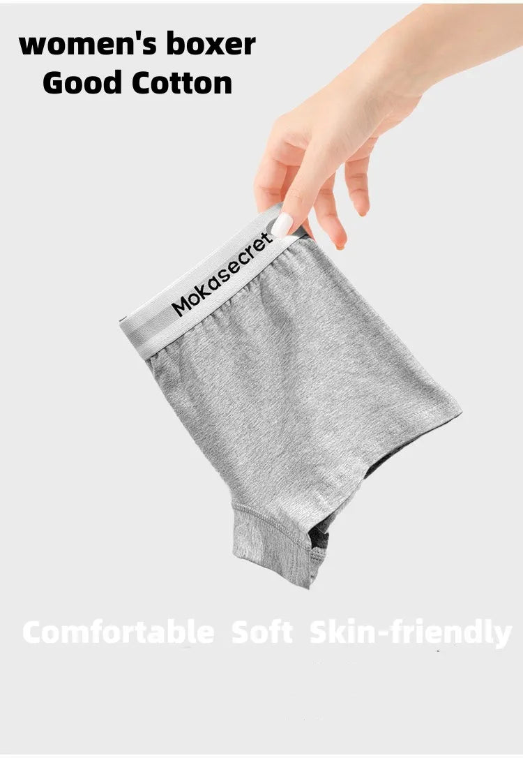 3pcs Popular Women's Cotton Boxer Underwear Ladies Comfort Safety Pants Solid Sexy Sports Female Hipster Boyshort Girl Panties Viralgem Store