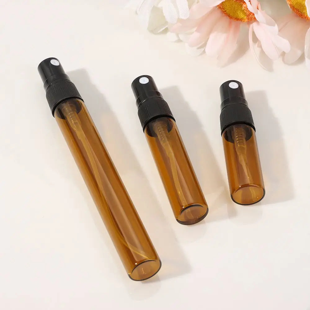 3/5/10ml Mist Spray Bottle Spray Pump Bottle Travel Refillable Glass Perfume Bottle Refillable Leak Proof Bottle Container