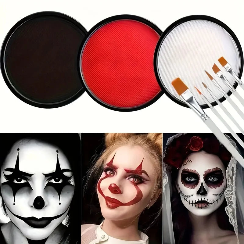 30G Water Solubility Monochromatic Body Paint Black And White Makeup Face Paint Halloween Party Waterproof Makeup Body Painting