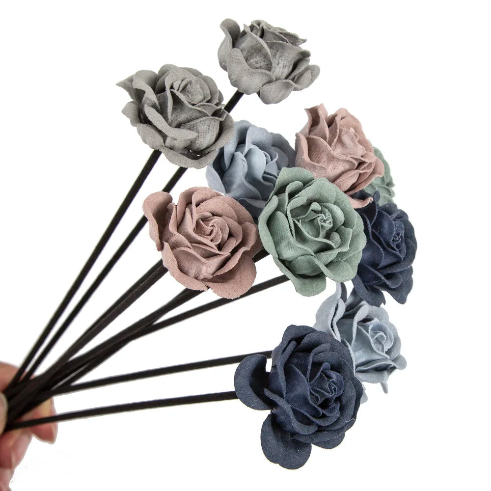 10Pcs Suede Velvet Flower Reed Diffuser Replacement Stick DIY Handmade Home Decor Extra Thick Rattan Oil Diffuser Refill Sticks